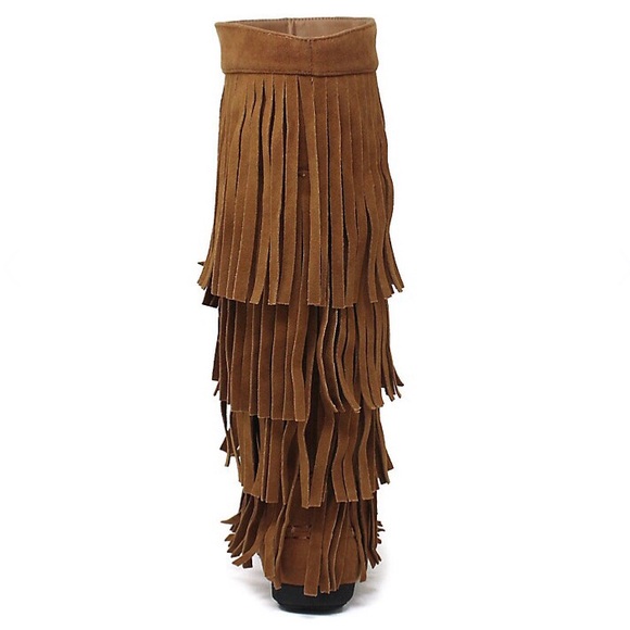 Yoki Fringe Boots Brown - Picture 4 of 11